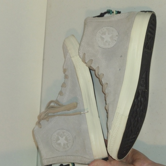 Converse suede tan high top zip back size men's 8 women's 10 - Picture 5 of 13